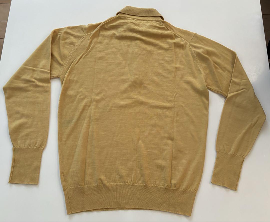 【フォロー割あり・JOHN SMEDLEY 】長袖ポロウールシャツM