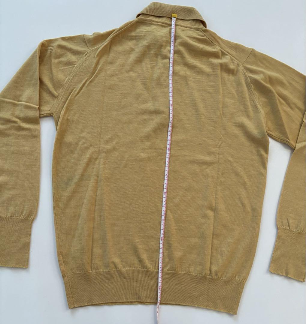 【フォロー割あり・JOHN SMEDLEY 】長袖ポロウールシャツM