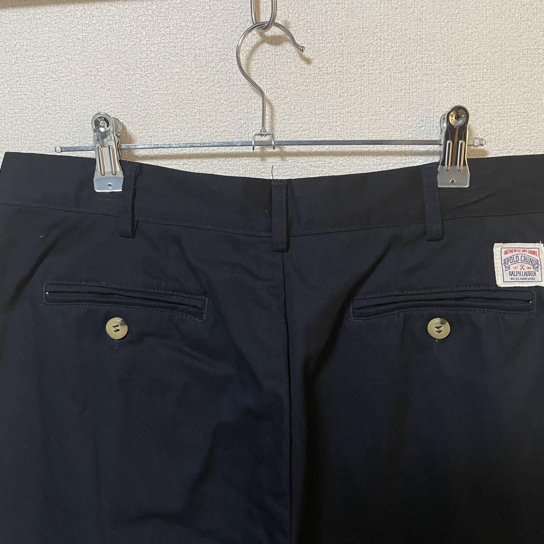 BEAMS別注 Polo by Ralph Lauren 2タックチノ ネイビー