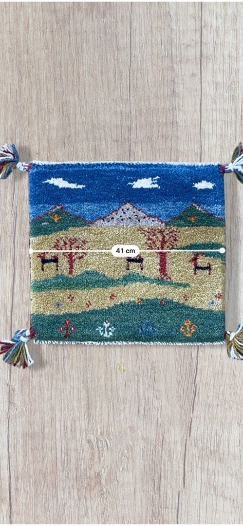 ギャッベ ギャべ チェアマット 座布団 40x40 ペルシャ 本物 手織り ギャッベ ギャべ チェアマット 座布団 40x40 ペルシャ 本物 手織り