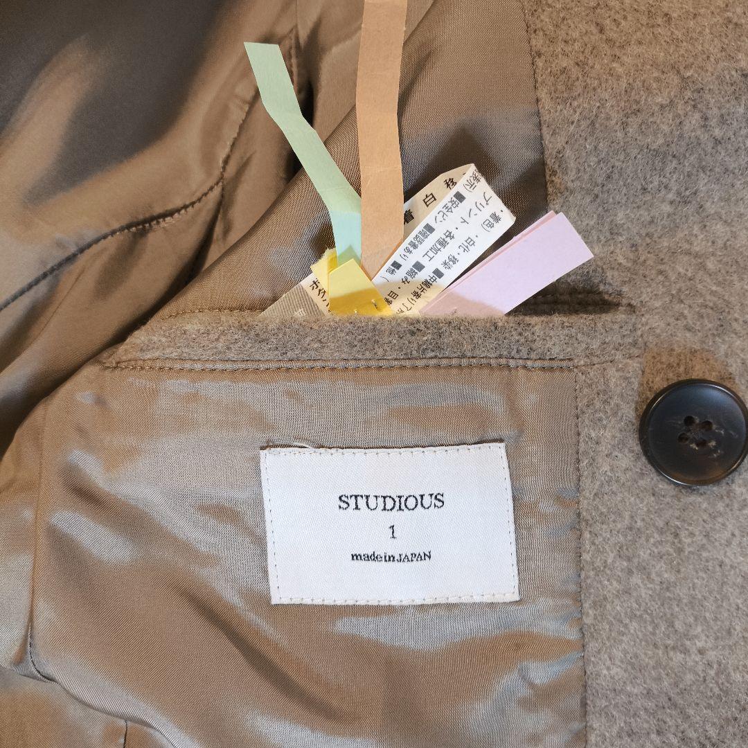 【美品】STUDIOUS 1 カシミヤ コート Pコート クリーニング済