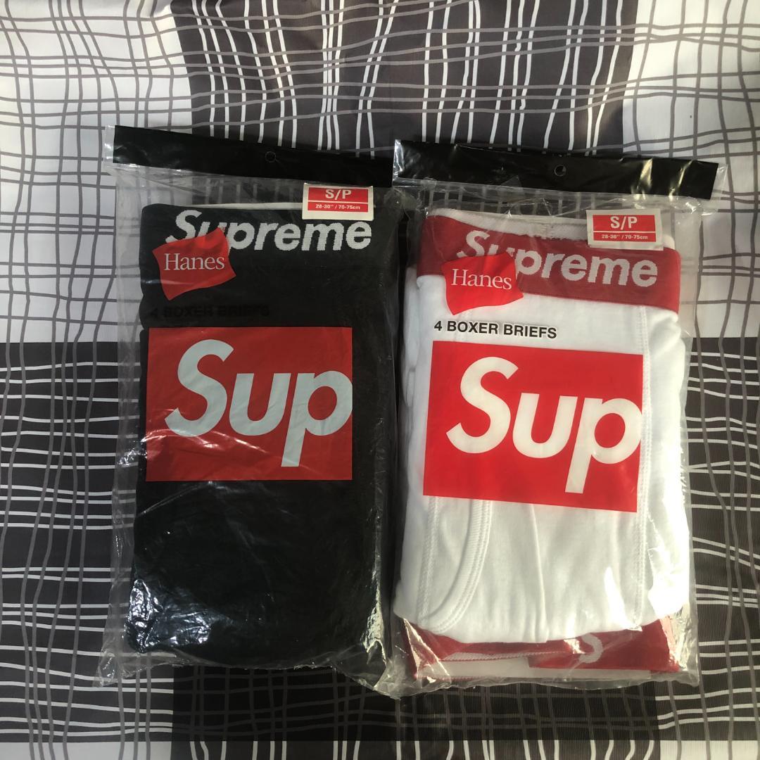 【ラスト1点】Supreme × Hanes ボクサーパンツ 白黒 Sサイズ2枚 新品 Supreme Hanes Boxer ボクサーパンツ 白黒Sセット 2枚