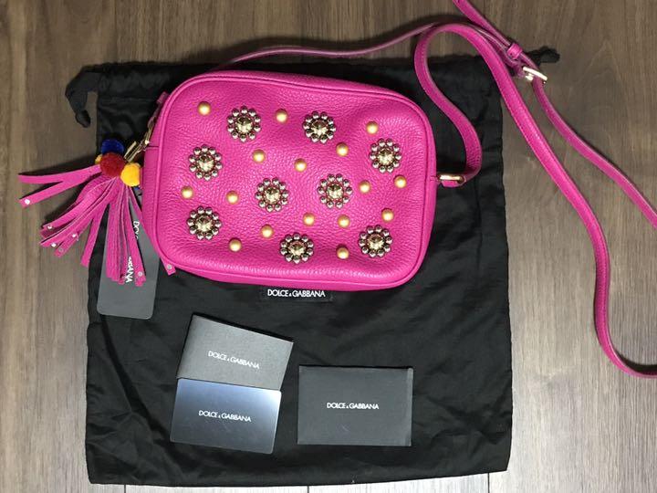 DOLCE&GABBANA ショルダーバッグ メッセンジャー ロゴプレート 本革