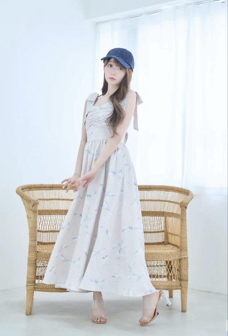 ribbon pattern cami dress ロゼミューズ ロゼミュ