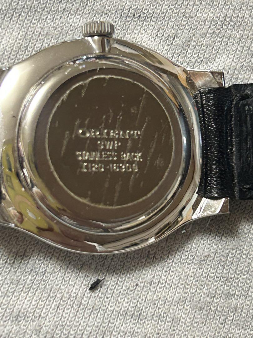 ORIENT シャマード　手巻き時計 青文字盤 レザー