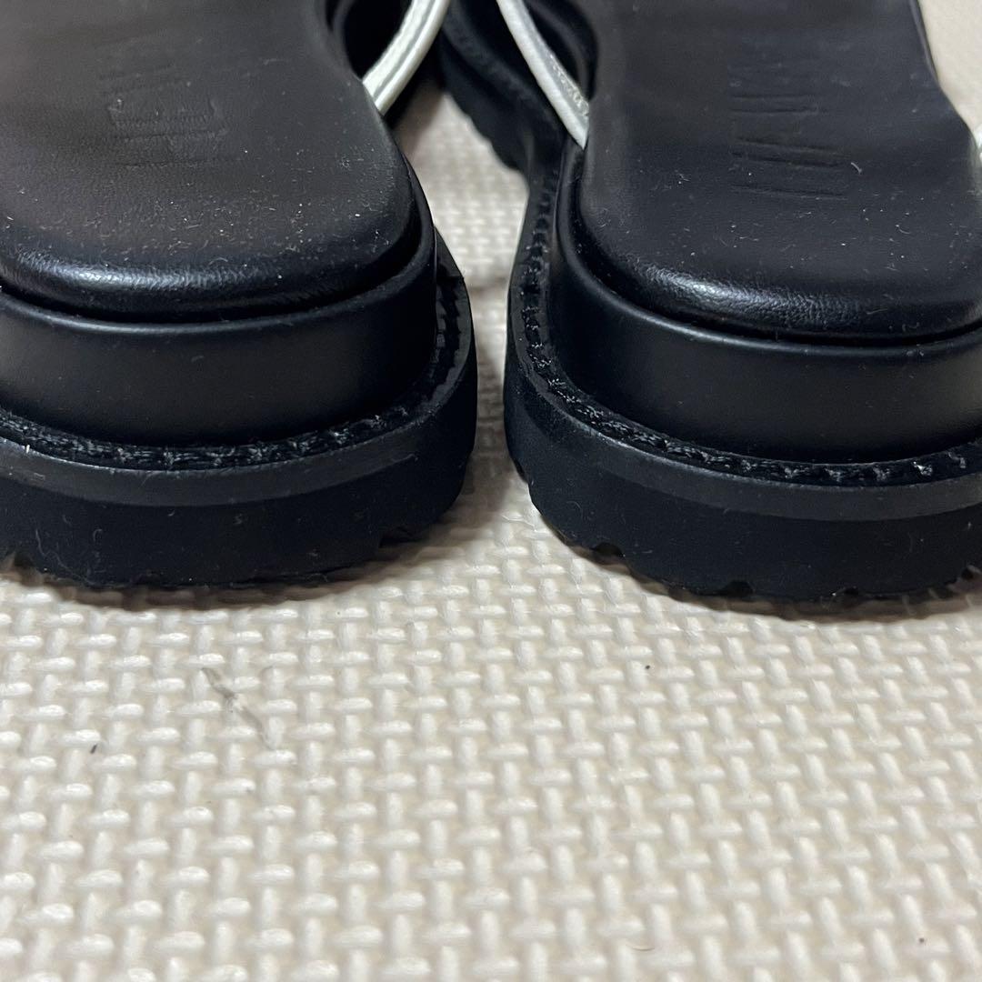 hewn　ヒューン　T-strap w-soled サンダル　白　36