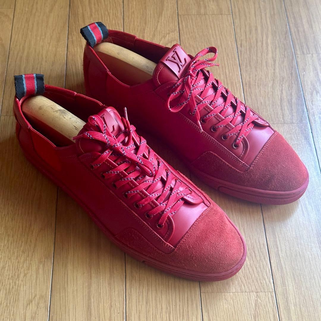 Louis Vuitton レッド スニーカー メンズ 27cm 中古