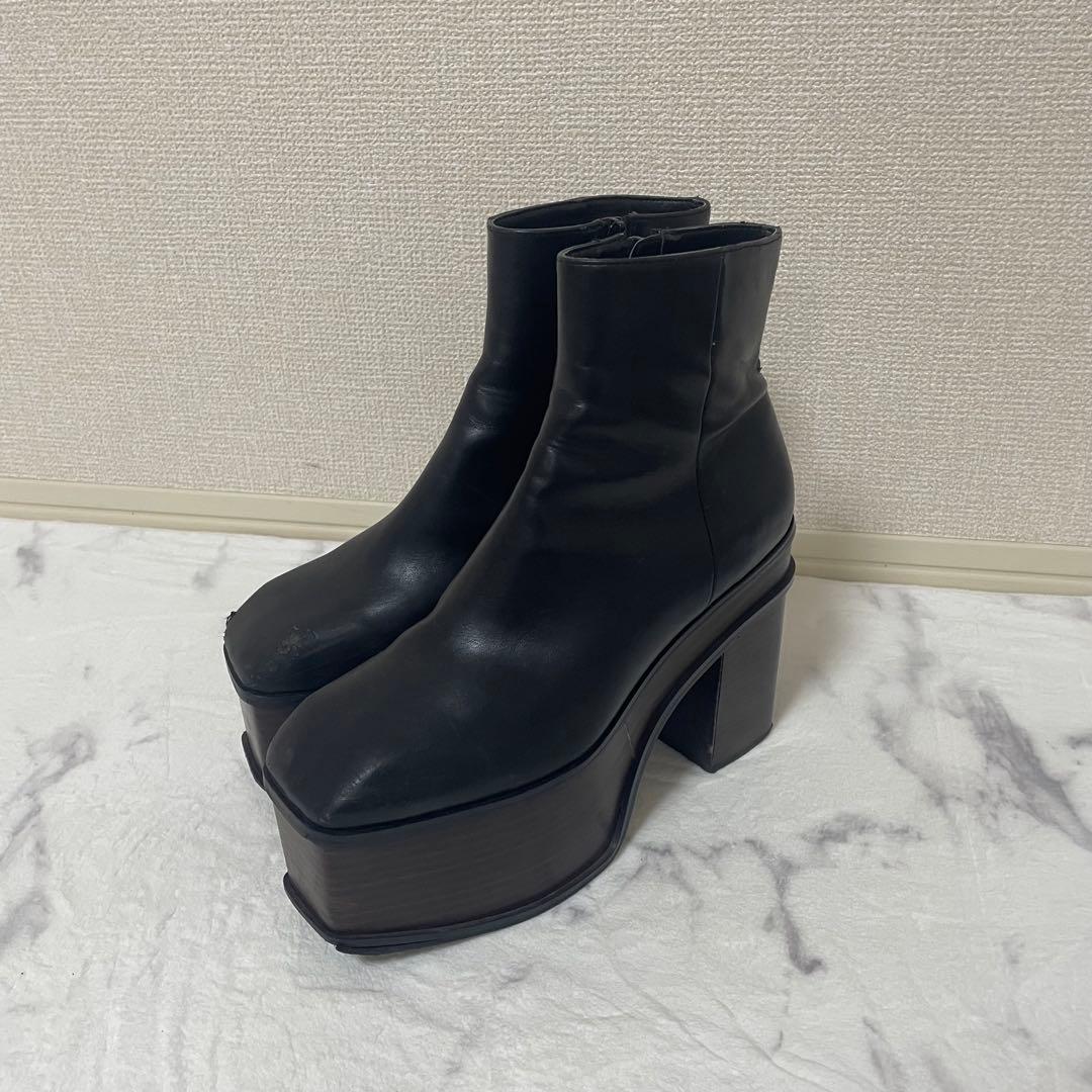 EMODA ショート厚底ブーツ ブラック Lサイズ