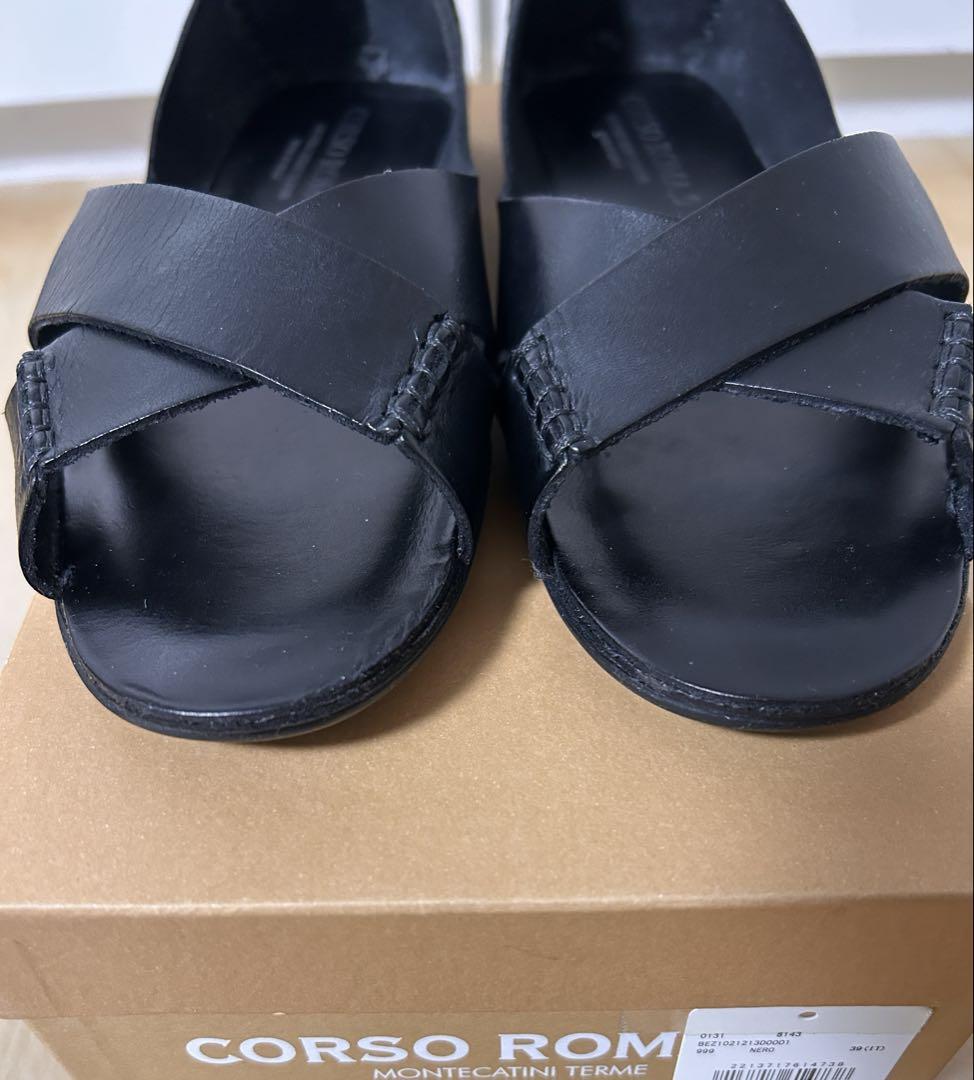 CORSO ROMA,9 レザーサンダル ブラック 38 BEARDSLEY - メルカリ