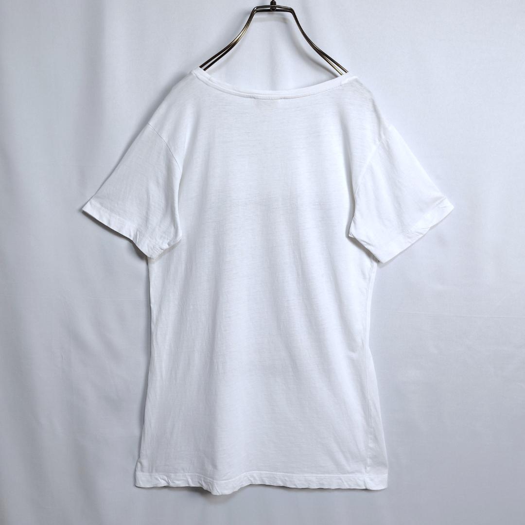 DIESEL☆Tシャツ　半袖　コットン　ビッグロゴ　プリント　スタッズ　白　M