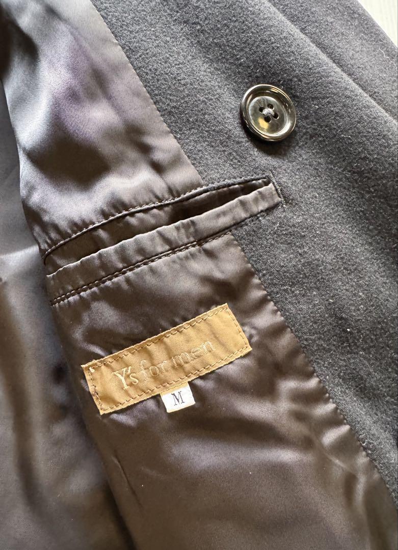 【初期タグ】y's for men ダブルロングウールコート 黒 ヨウジヤマモト