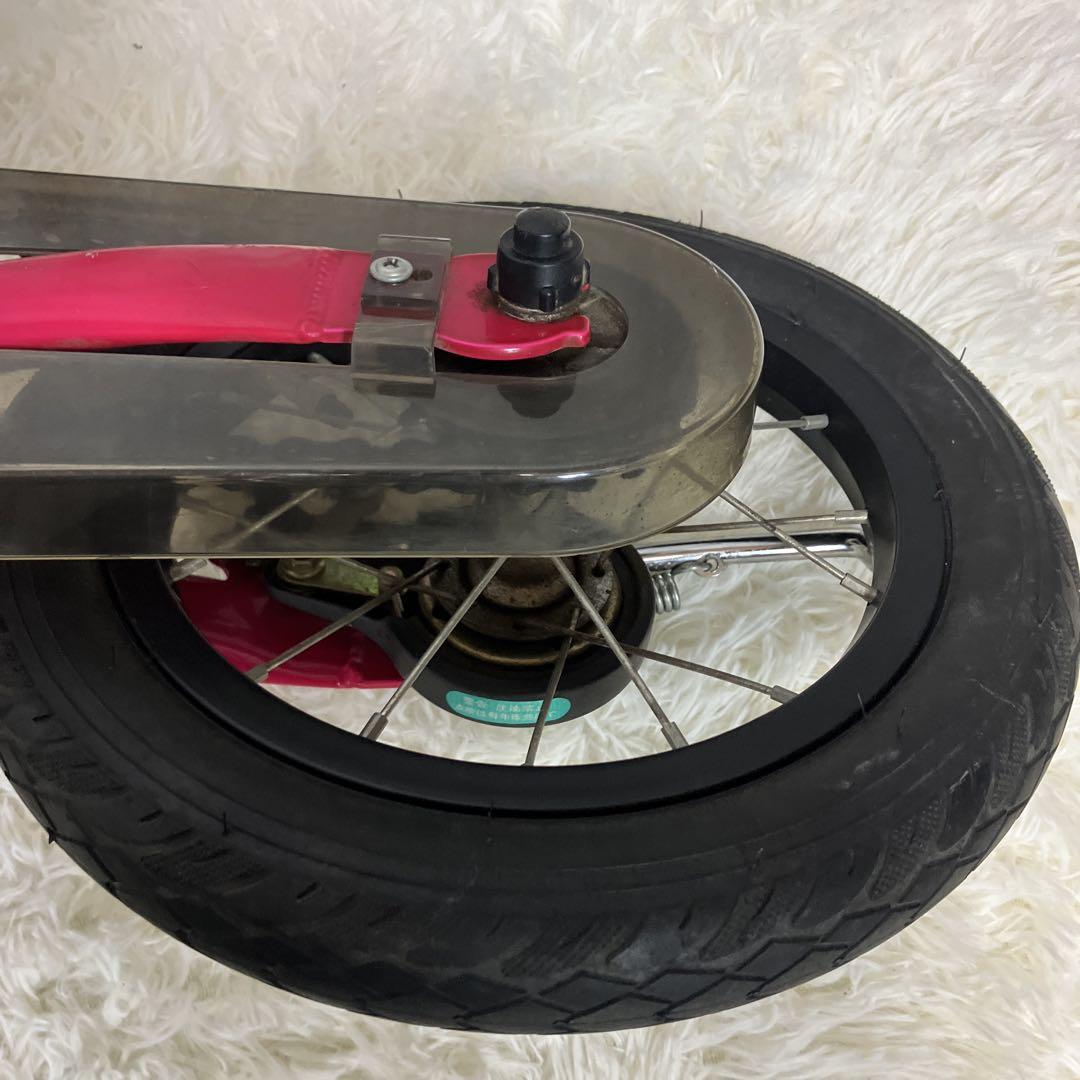 【良品】へんしんバイク2 12インチ ピンク スタンド付