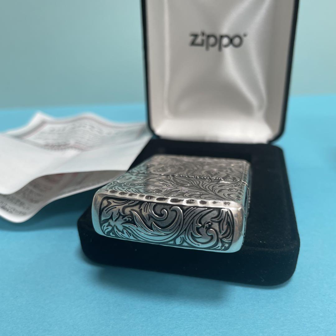 ZIPPO ジッポー ライター 162GI 限定 シリアル 唐草 銀燻し