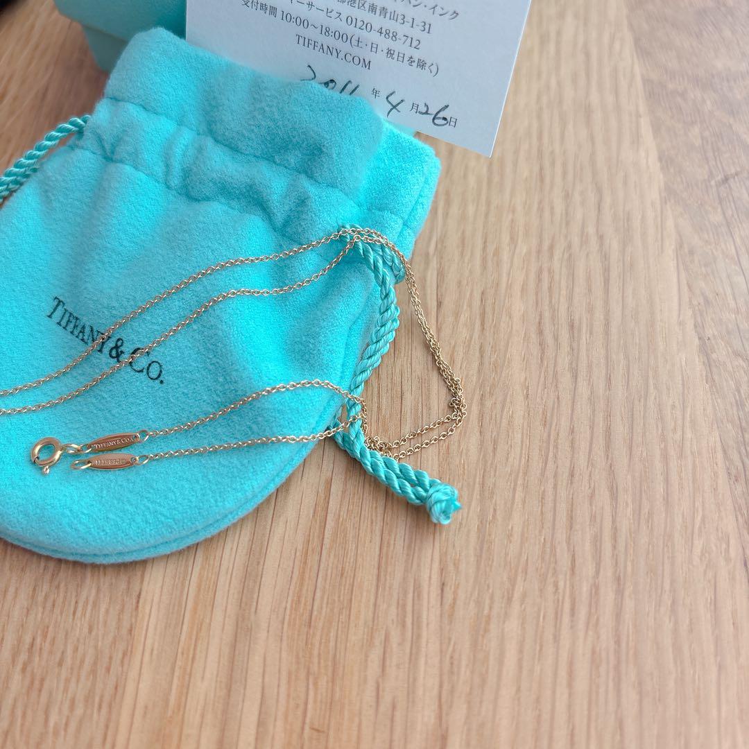 Tiffany & Co. バイザヤード　ネックレス　41cm 0.05 ct TIFFANY&Co. ティファニー ネックレス 一粒ダイヤ 0.05ct