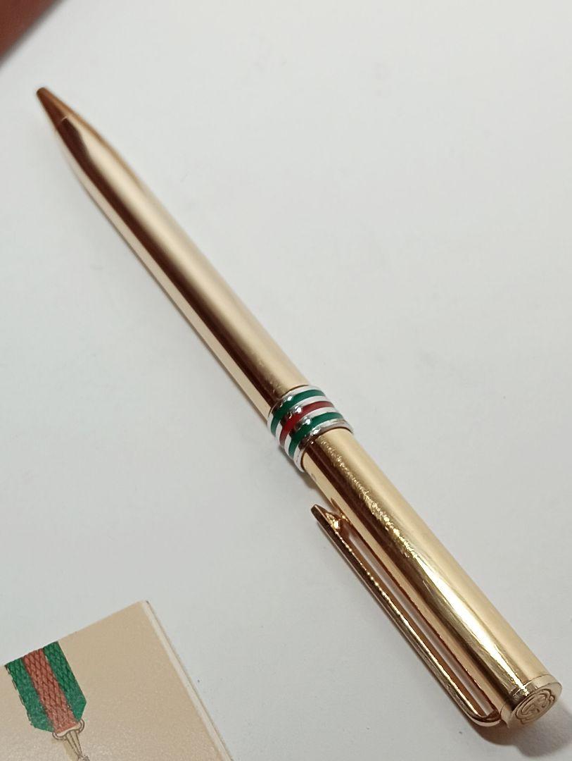 GUCCI　グッチ　ボールペン　シェリーライン　ゴールド