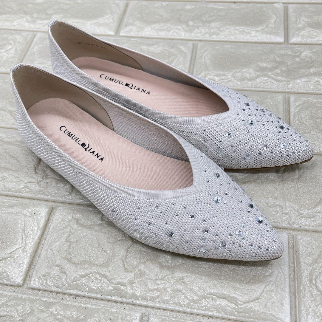 ちー　DIANA cumuu ポインテッドトゥ　ラメ　グリッター　23