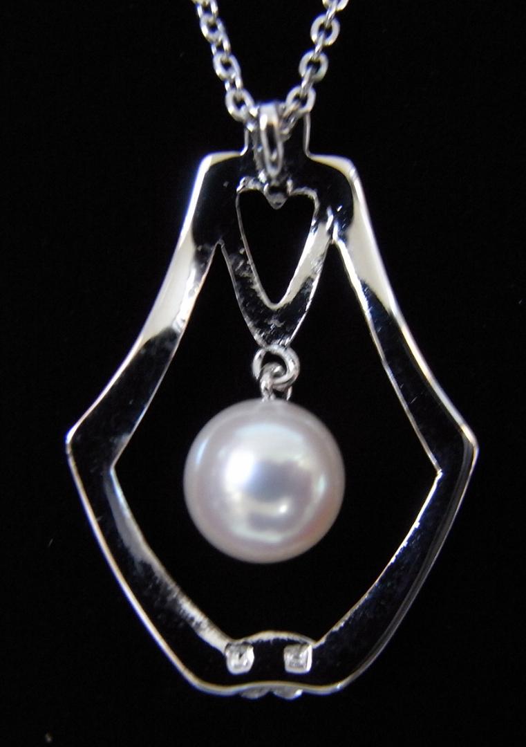 HOT限定セール ミキモト 銀 ミキモトMロゴ 真珠ネックレス CU3uD-m61029087792 MIKIMOTO 925シルバ― 安い新品