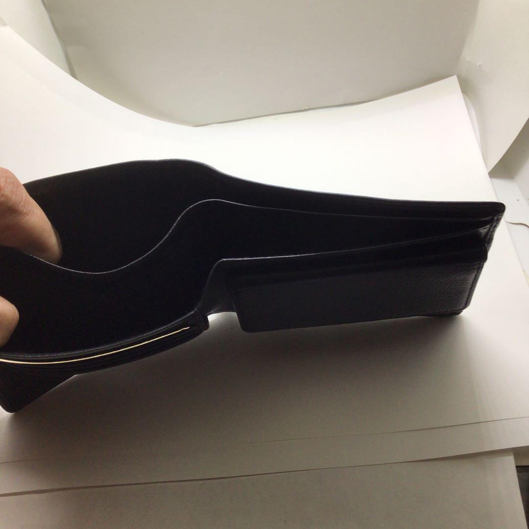 あんこ様専用ワチフィールド WACHIFILD ダヤン二つ折り財布 黒 本革