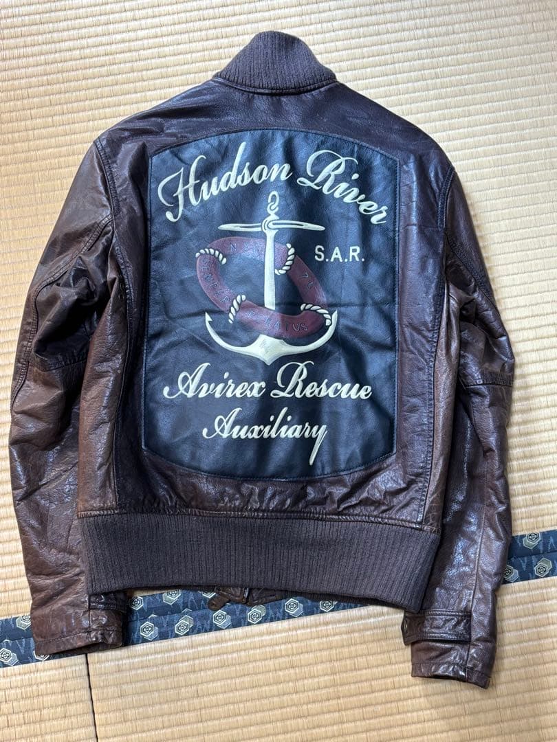 アヴィレックス ブラウンレザージャケット アヴィレックス ブラウンレザージャケット