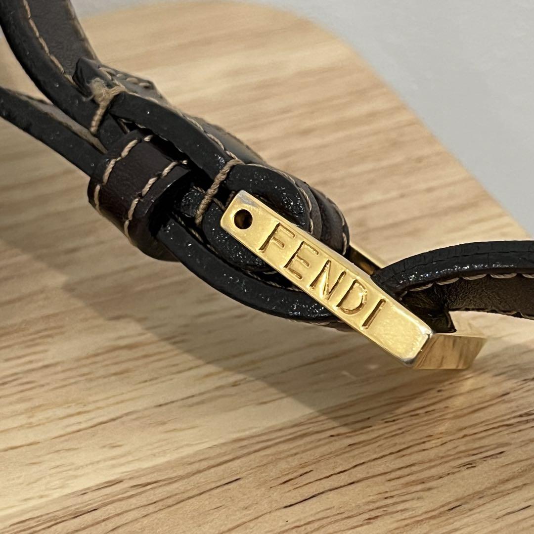 フェンディ FENDI マンマバゲット ショルダーバッグ ズッカ柄 ゴールド金具 画像4