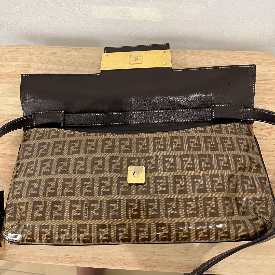 フェンディ FENDI マンマバゲット ショルダーバッグ ズッカ柄 ゴールド金具 画像5