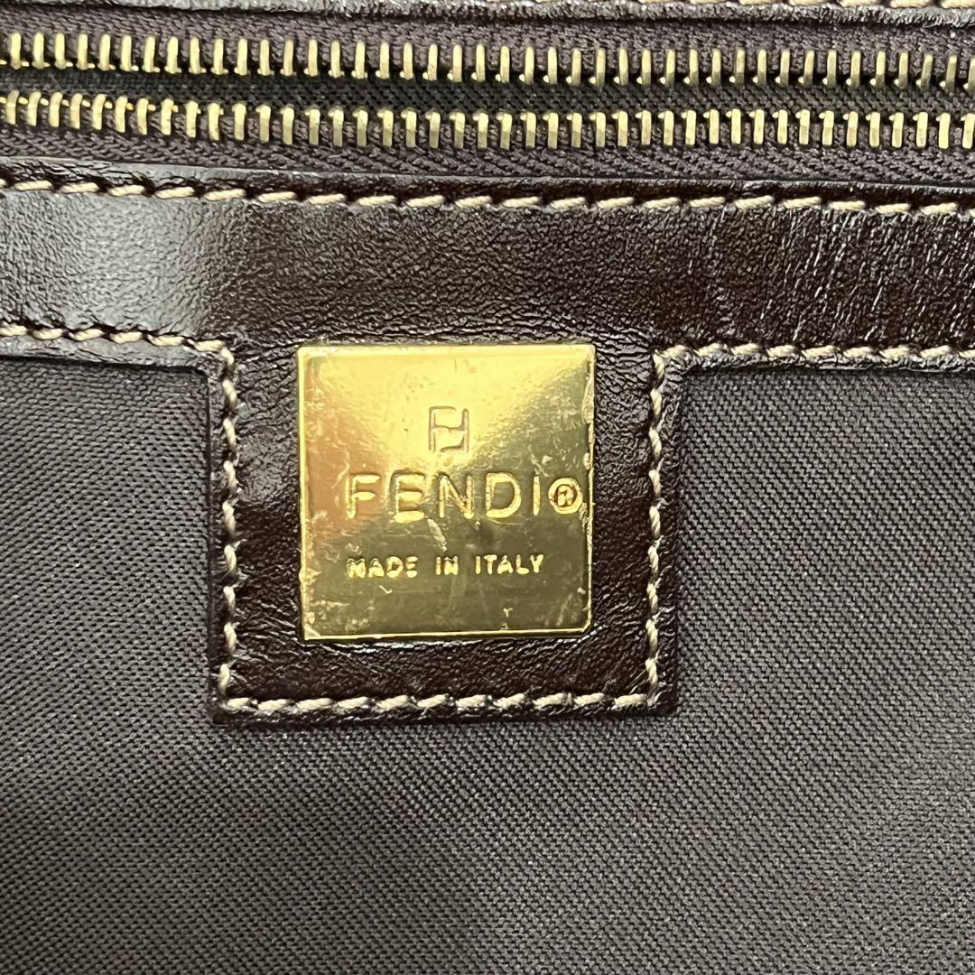 フェンディ FENDI マンマバゲット ショルダーバッグ ズッカ柄 ゴールド金具 画像7