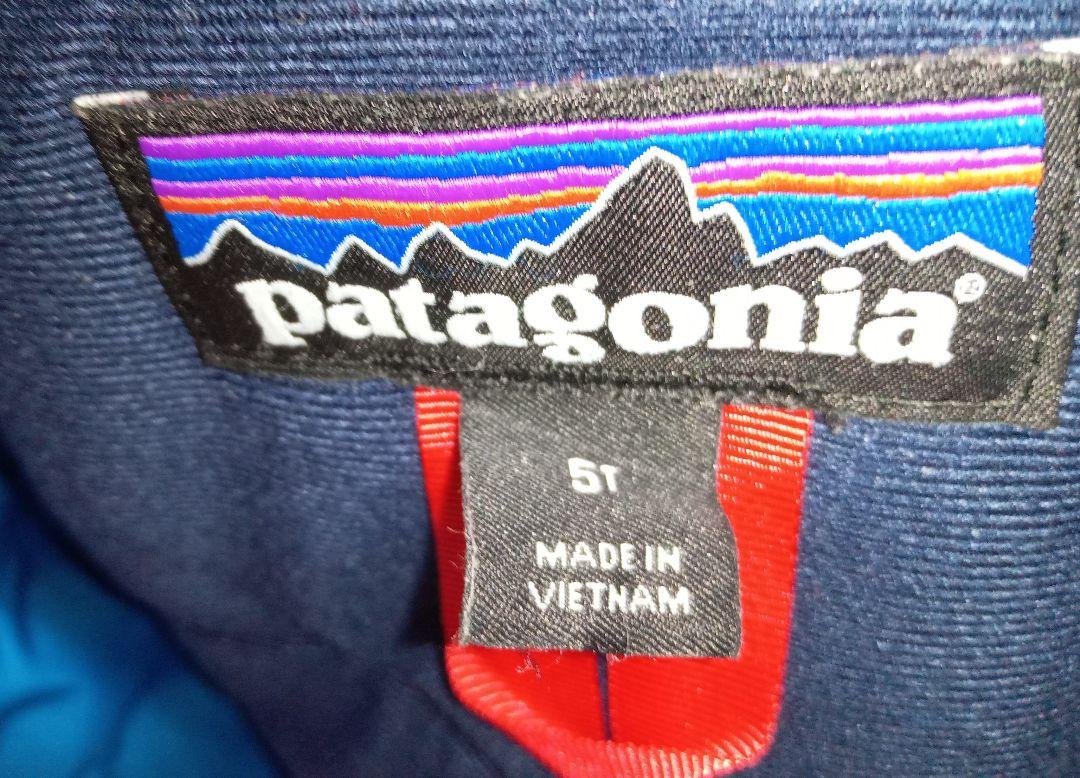 patagonia つなぎスノースーツ 5T 赤/紺