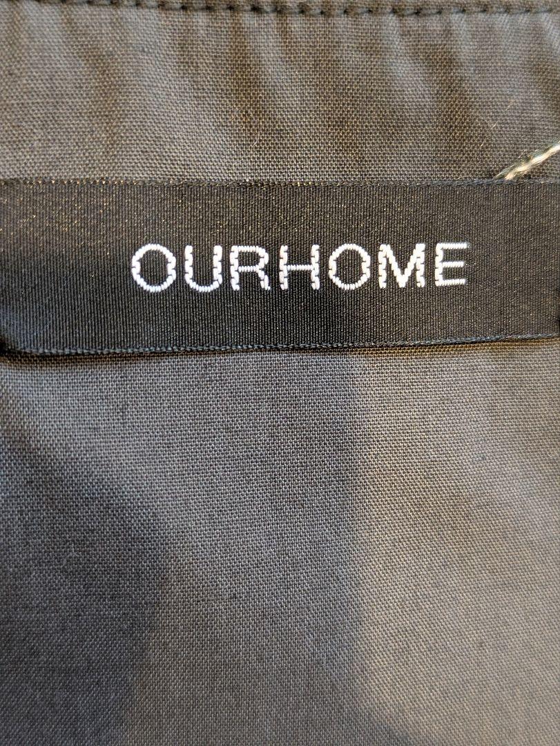 【美品】ourhome洗えるフリンジベスト（チャコールグレー）