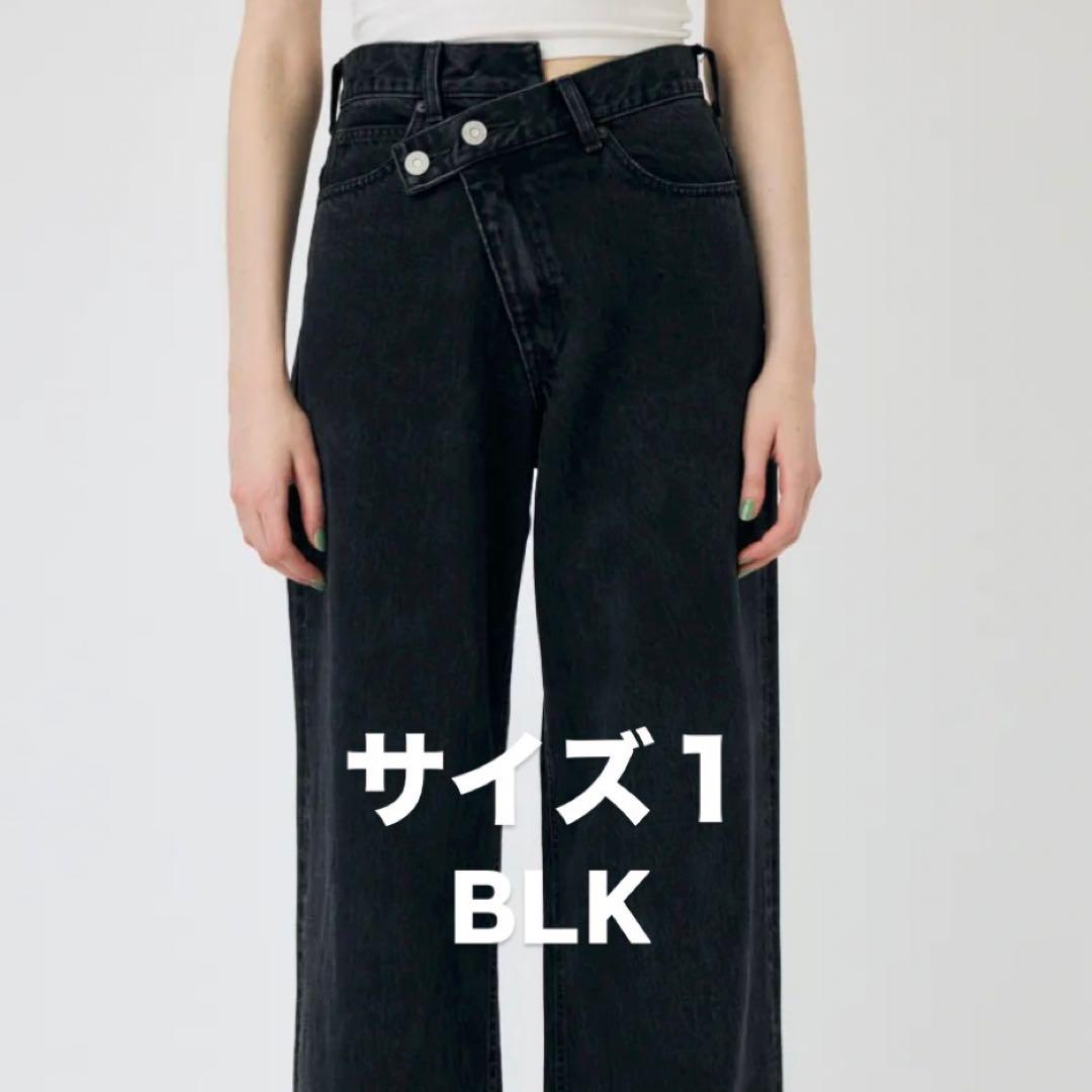 MOUSSY クロスウエストワイドストレートデニム 1 CROSS WAIST WIDE STRAIGHT/クロスウエストワイドストレート