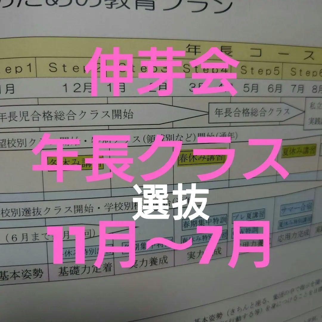 2022 伸芽会 年長クラス 11月〜7月 授業プリント セット