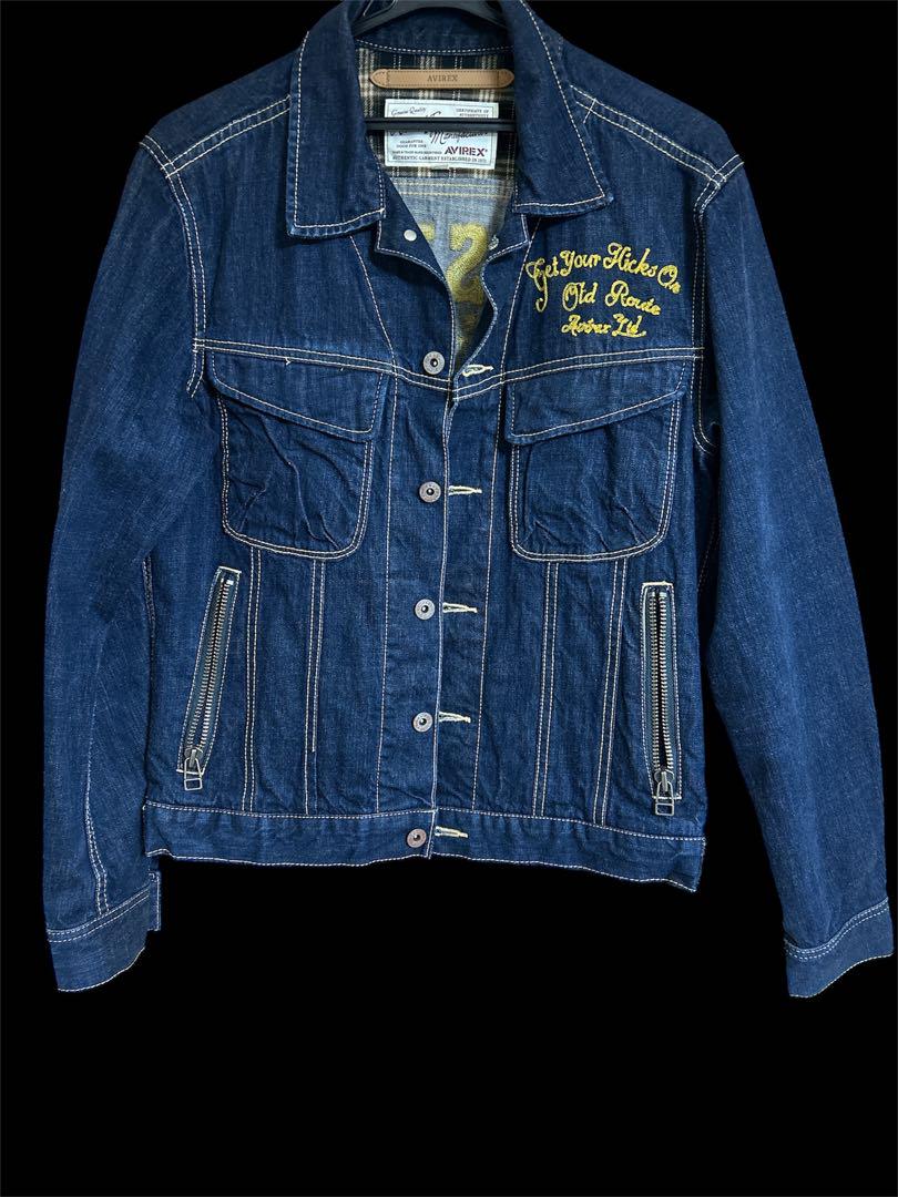 AVIREX　EMBROIDERY DENIM JAKET