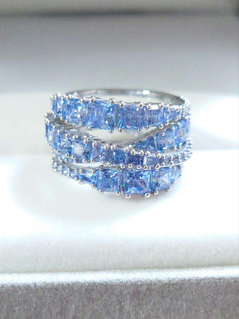SWAROVSKI TWIST WRAP BLUE 正規品 リング 指輪 52