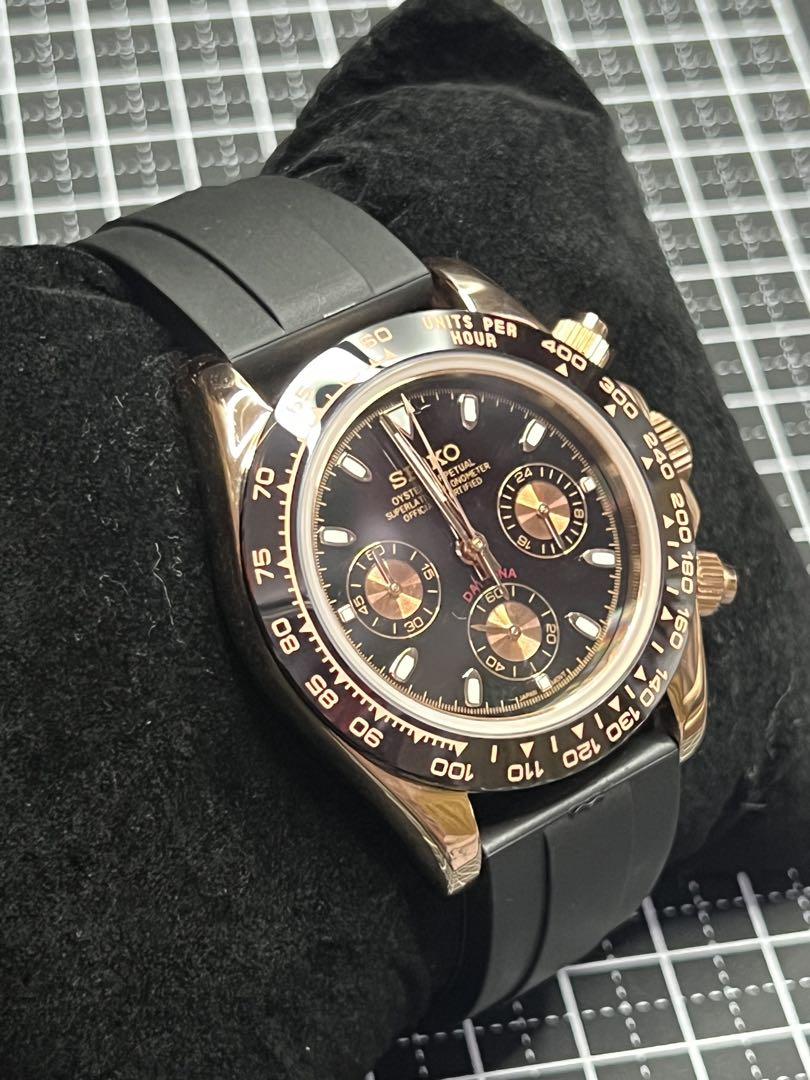Yahoo!オークション - SEIKO MOD デイトナ ブラック オマージュ