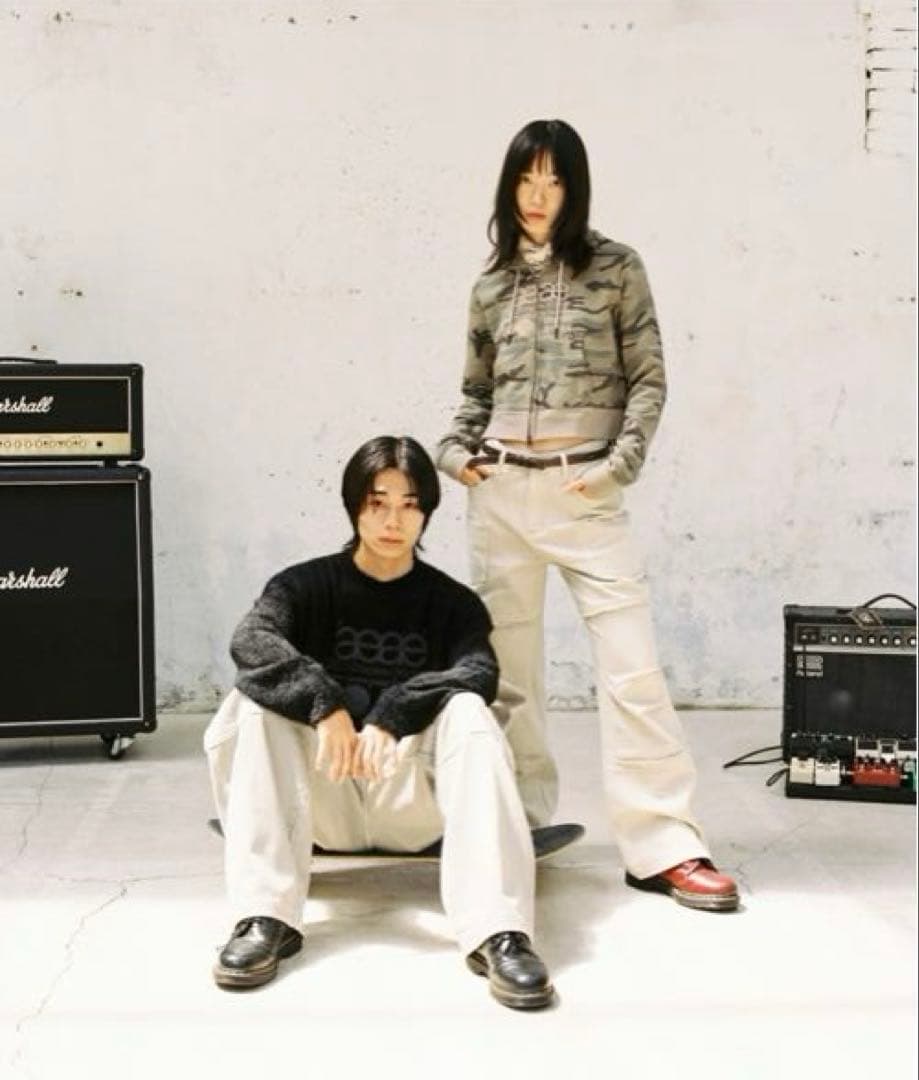 aeae WEB LOGO CROP HOOD ZIP UP 韓国ブランド