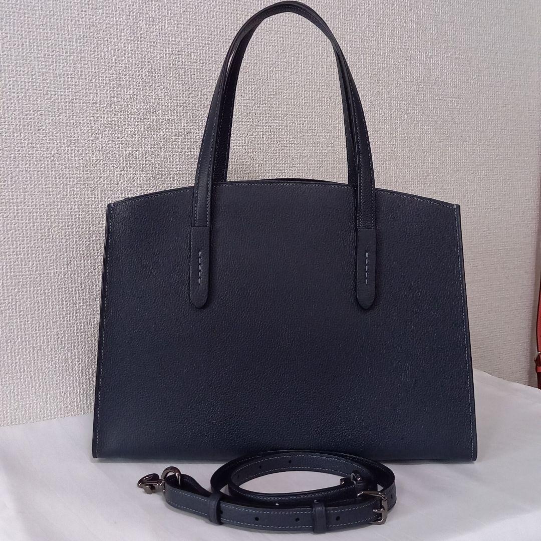 いネイビー 美品 コーチショルダーバッグ2way ハンドバッグ RPaDB-m61050410200 コーチCOACHバッグ ームは