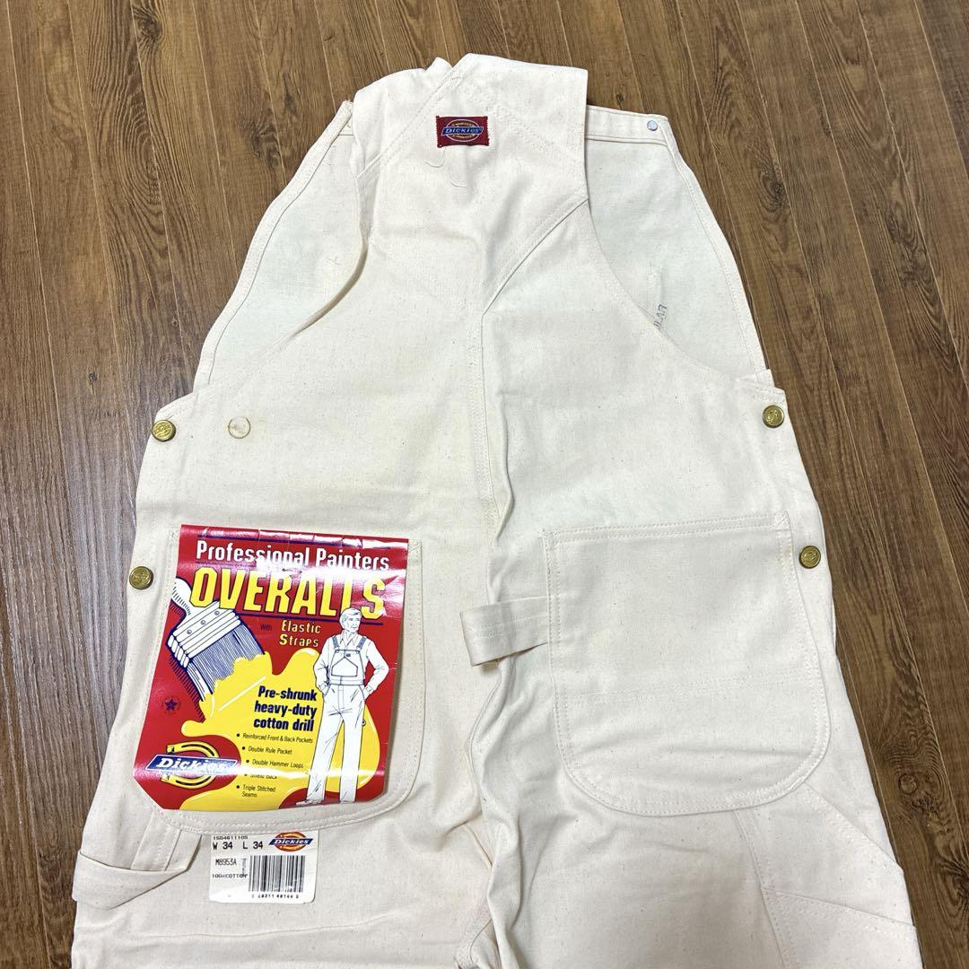 ディッキーズ ビブオーバーオールズ 90'sデッドストック ダック地 希少 Dickies - 【W34】DICKIES ディッキーズ ビブオーバーオール