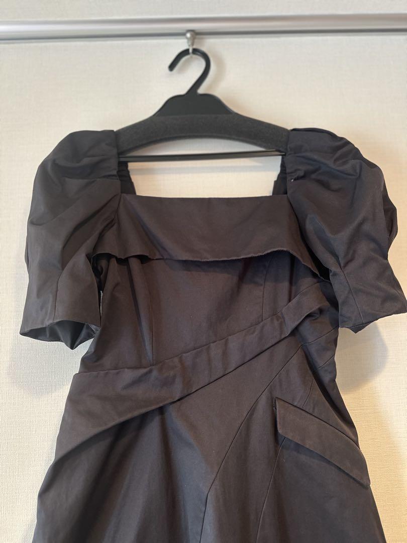 ハーリップトゥ　Troncais puff sleeve dress ブラック