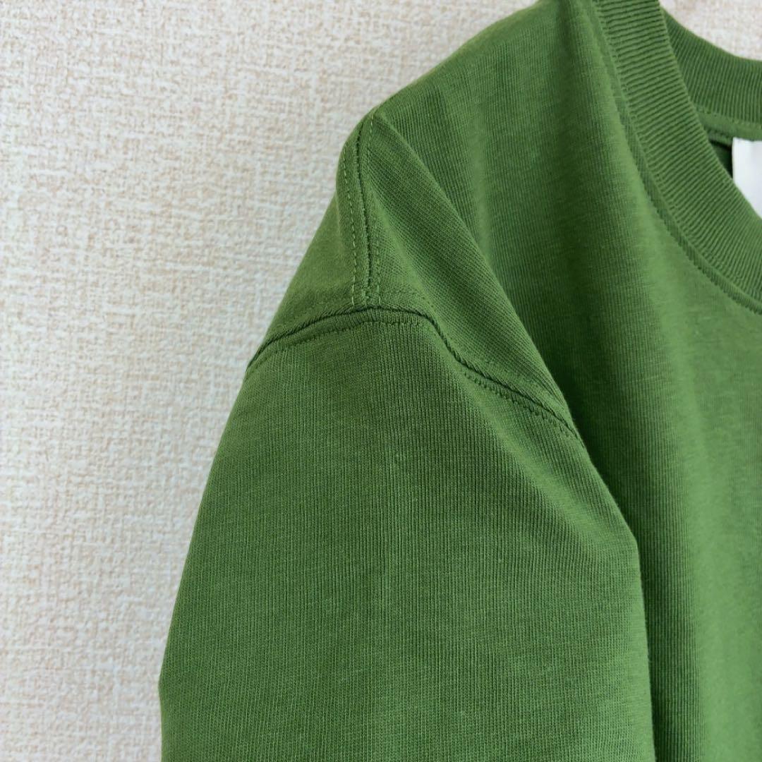 amiparis アミパリス ハートロゴ刺繍Tシャツ XS グリーン 半袖