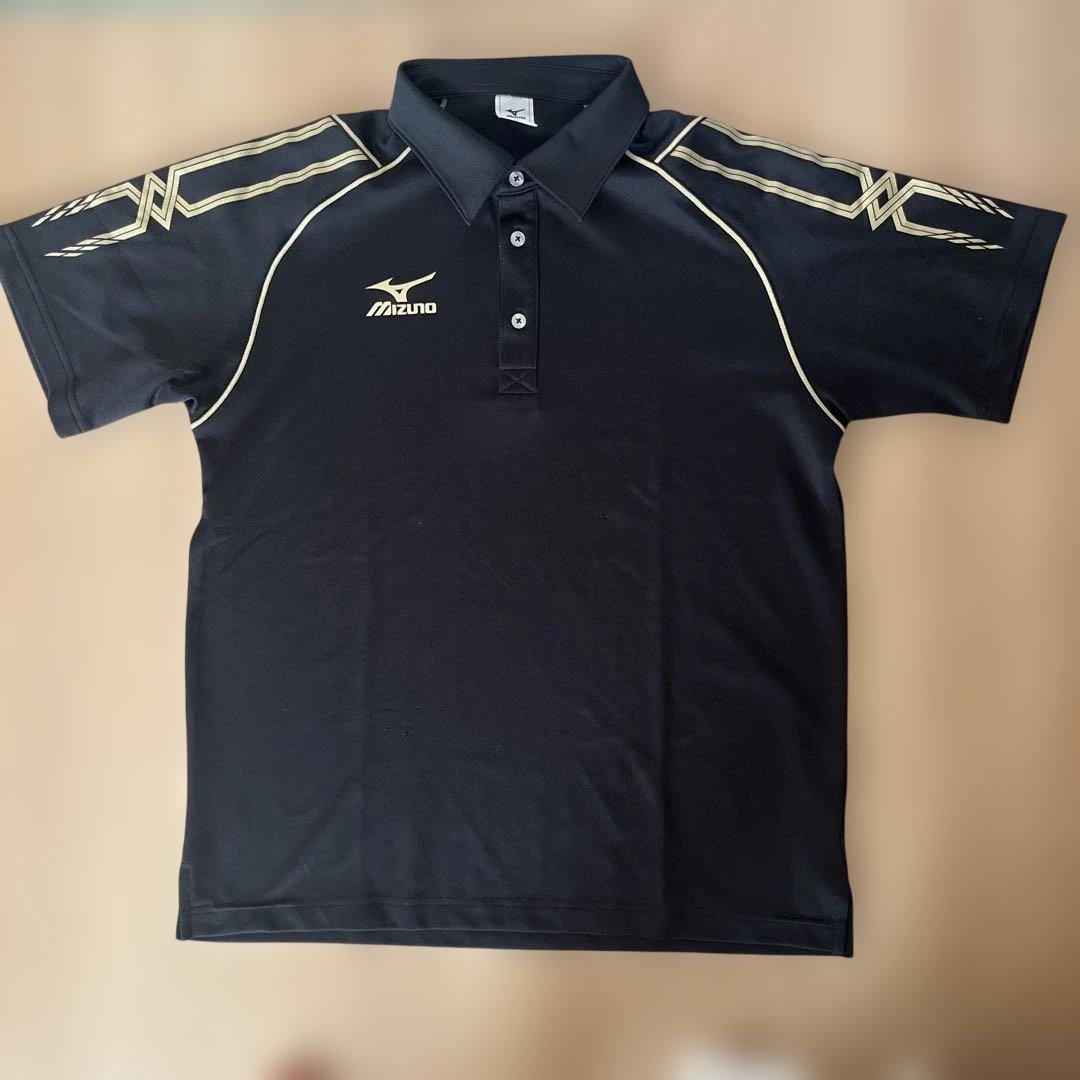 Mizuno ポロシャツ Lサイズ ブラック - メルカリ