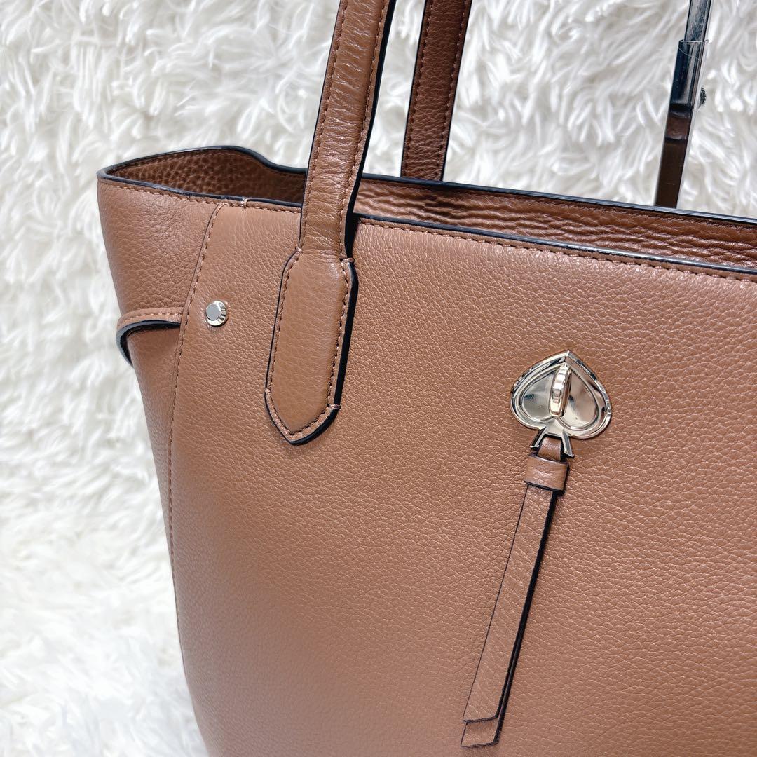 美品 ケイトスペード マーティ ラージ トート ブラウン レザー 本革 大容量