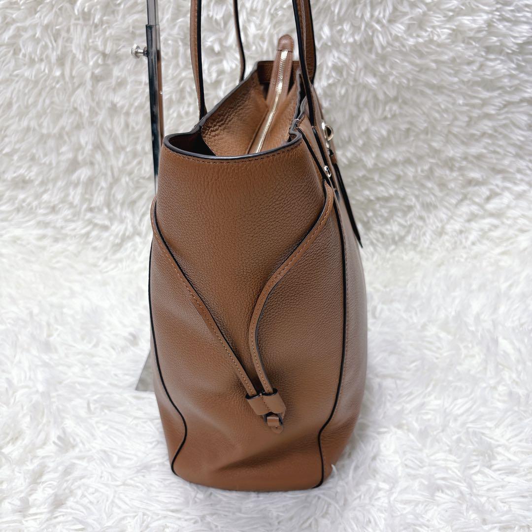 美品 ケイトスペード マーティ ラージ トート ブラウン レザー 本革 大容量