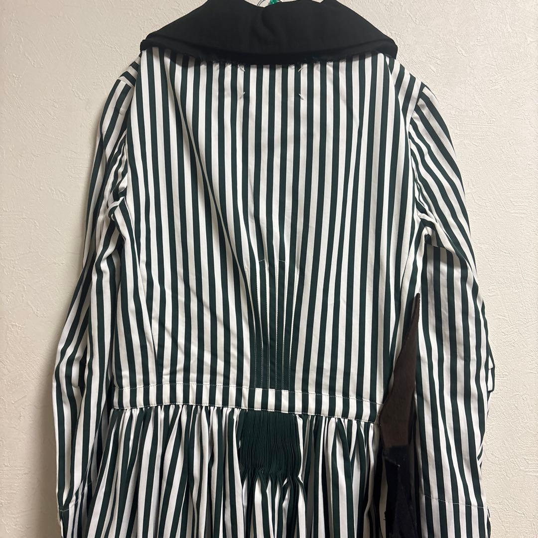 お値下終了します★Maison Margielaドッキングストライプシャツワンピ 本日お値下終了Maison Margielaドッキングストライプシャツワンピース