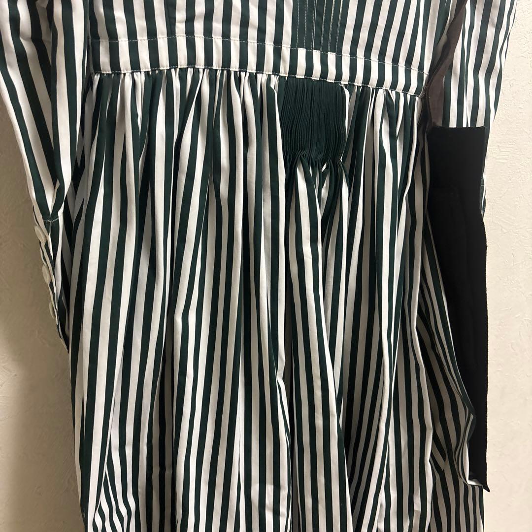 本日お値下終了Maison Margielaドッキングストライプシャツワンピース