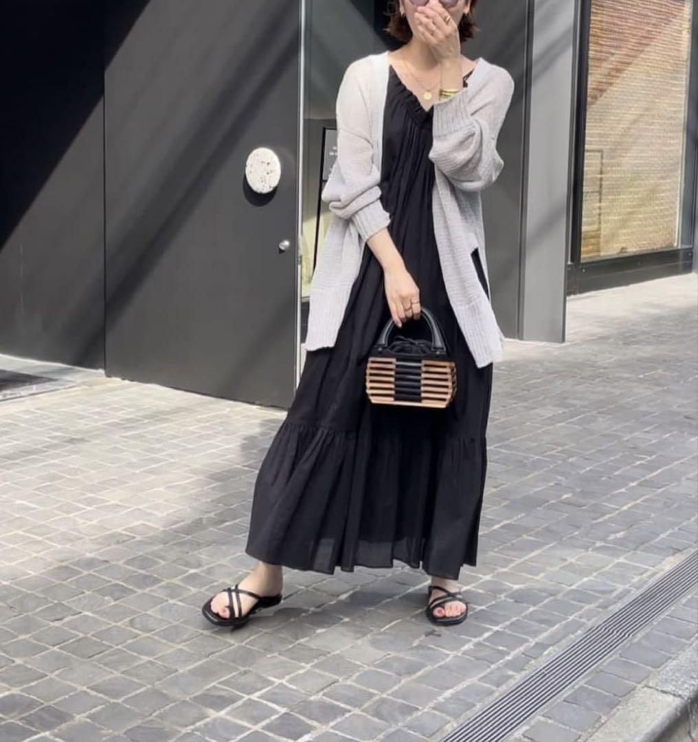 【美品】RIVE DROITE シフォンマキシワンピースワンピース