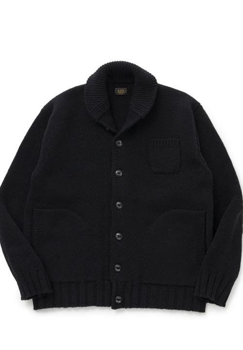 RATS SHAWL COLLAR KNIT CARDIGAN XL