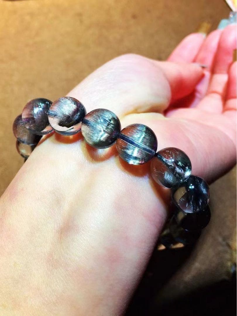 ⭐︎【高級】プラチナタイチンルチルクォー ブレスレット 11.5mm 【PET1916102269】(214360円)