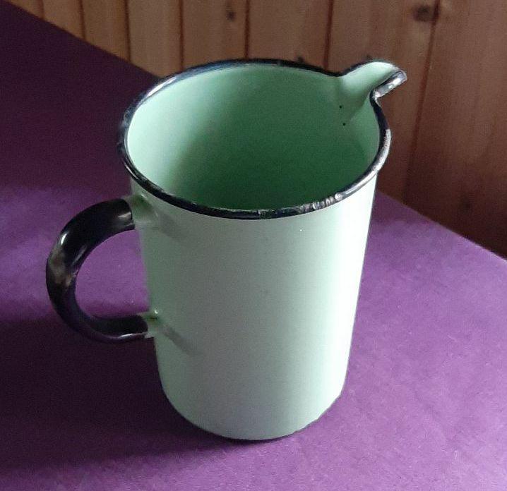 イギリス アンティーク ホーローメジャーカップ ジャグ 花器