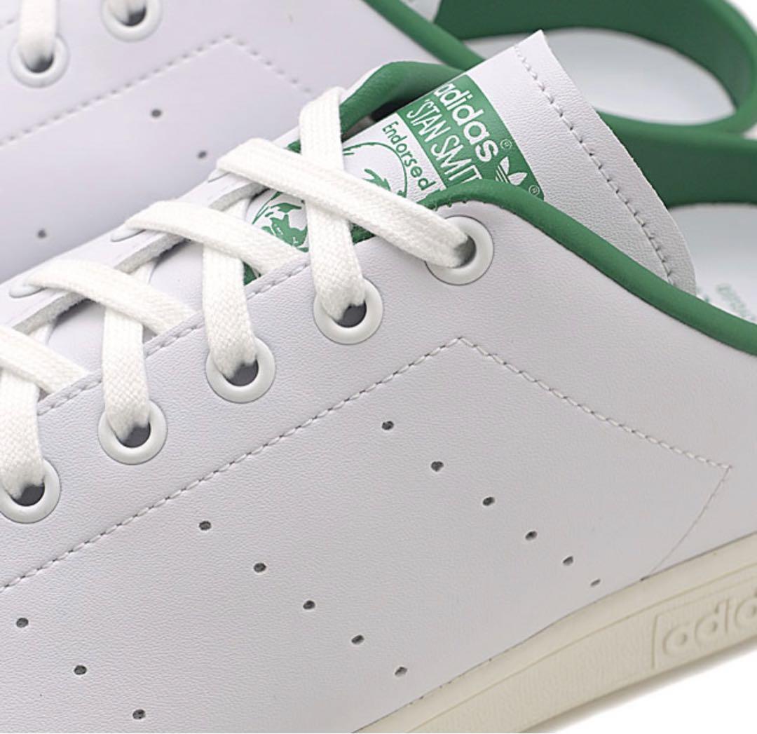 新品未使用】adidasアディダスSTANSMITHスタンスミス白緑ミュール by メルカリ