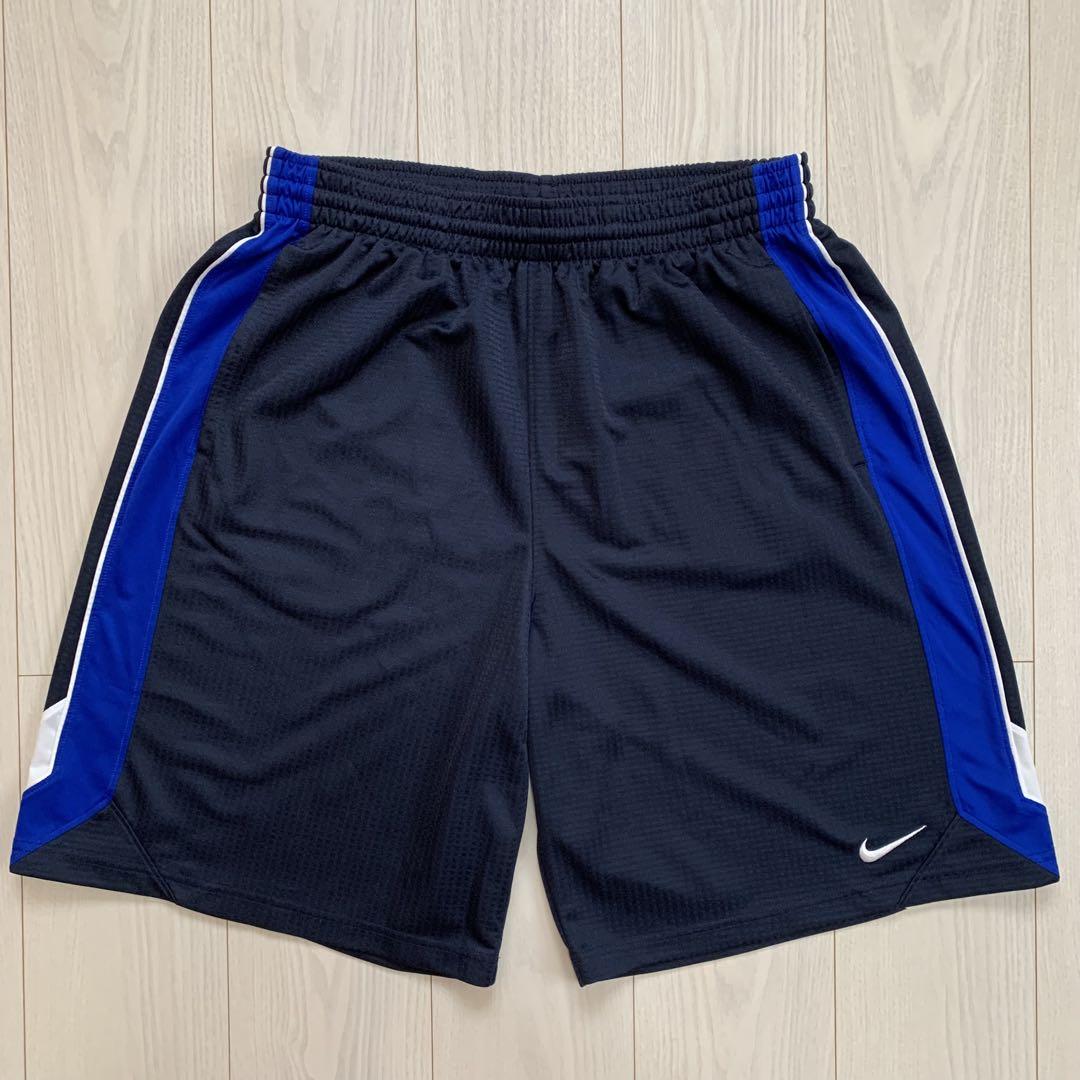 NIKE - 00s NIKE メッシュ ワイド ショーツ バスパン 黒 ライン