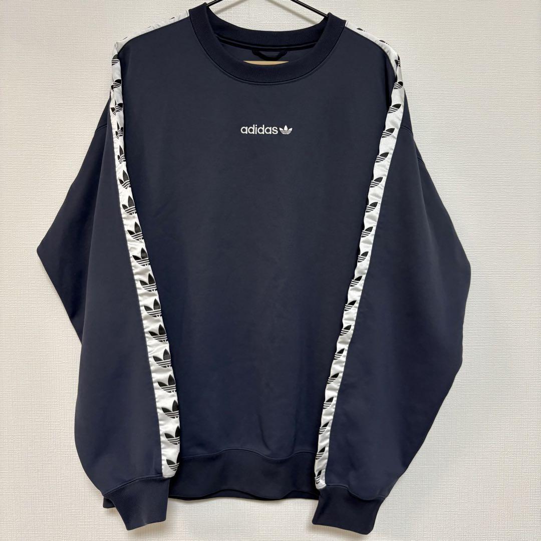 【希少】adidas originalsトレーナー ネイビー Lサイズ
